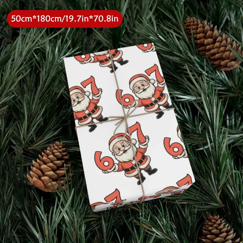 Kids' Christmas Wrapping Paper – Fun Santa Print Gift Wrap Christmas Wrapping Paper Nixie B