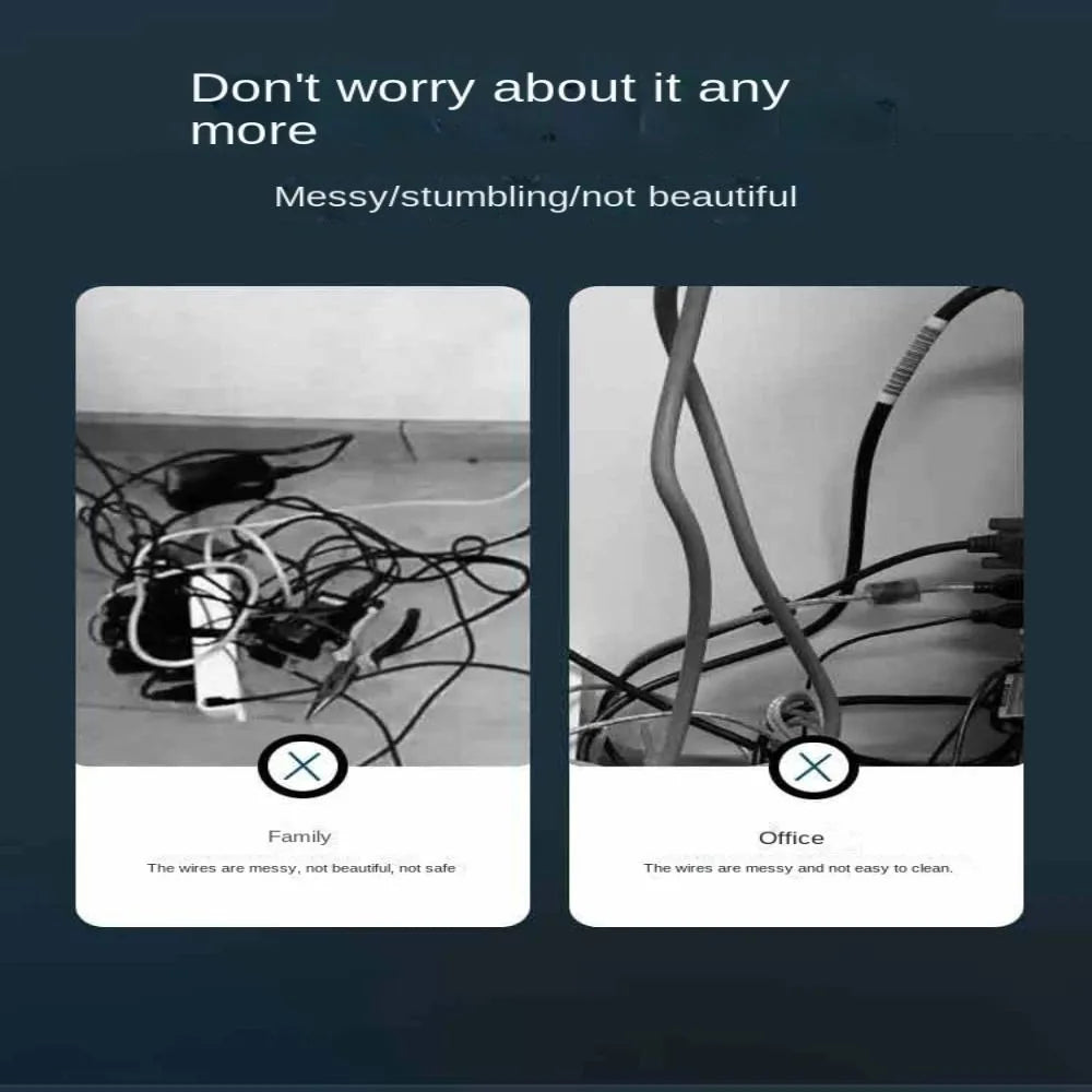 Self-Adhesive Floor Cord Cover Trapezoid Cable Duct Protector