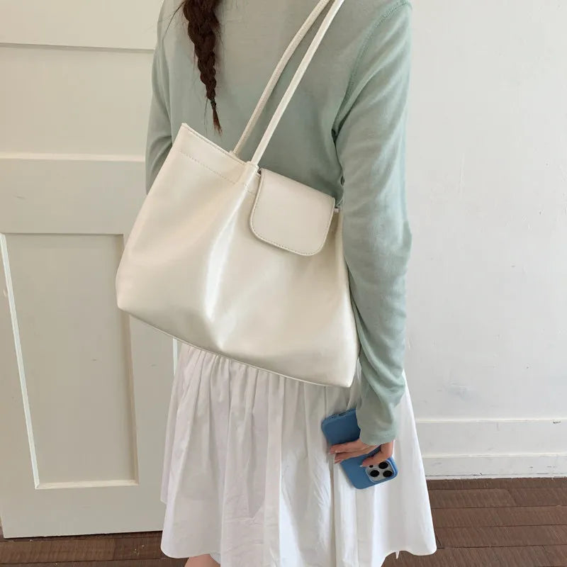 Large Faux Leather Tote Bag for Women – Commuter Shoulder Bag Women's Tote Bag Nixie