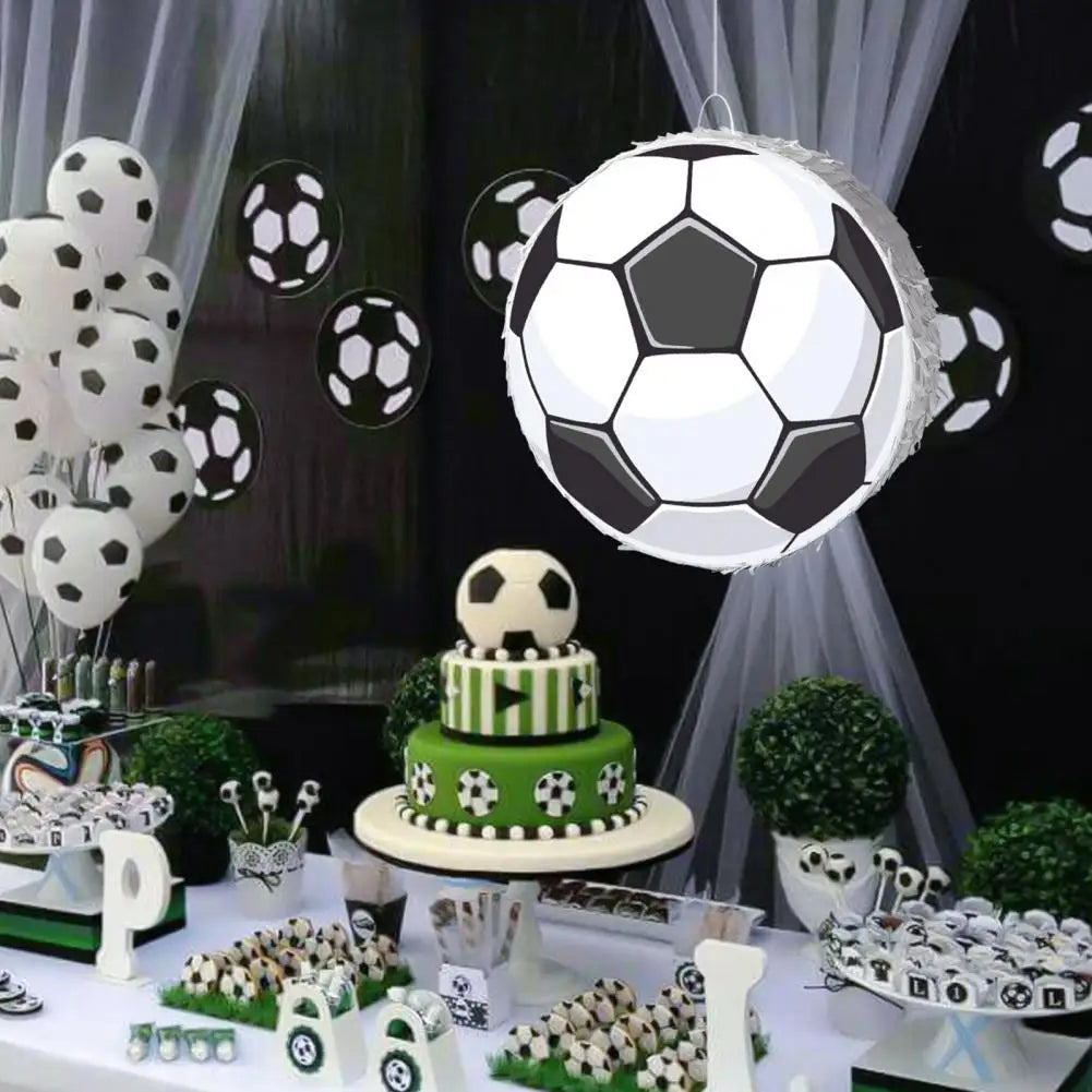 Soccer Ball Piñata Set with Stick, Blindfold & Confetti Kids Party Piñata Nixie