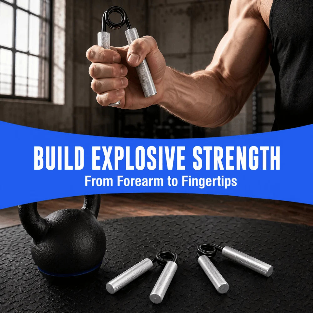 2pc Hand Grip Strengthener 150LB & 200LB Aluminum Forearm Trainer Hand Grip Strengthener Nixie