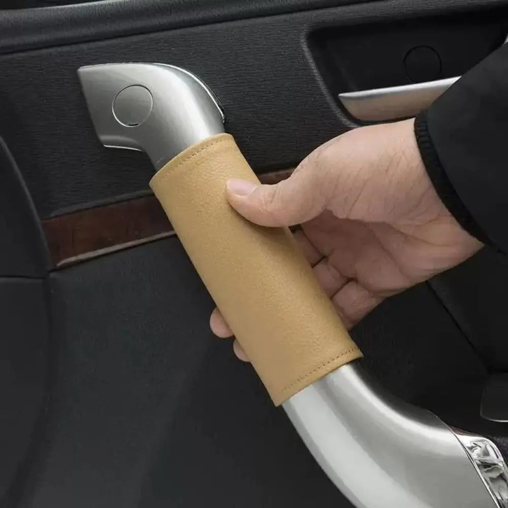 2PCS PU Leather Door Handle Cover – Anti-Slip Grip Protector