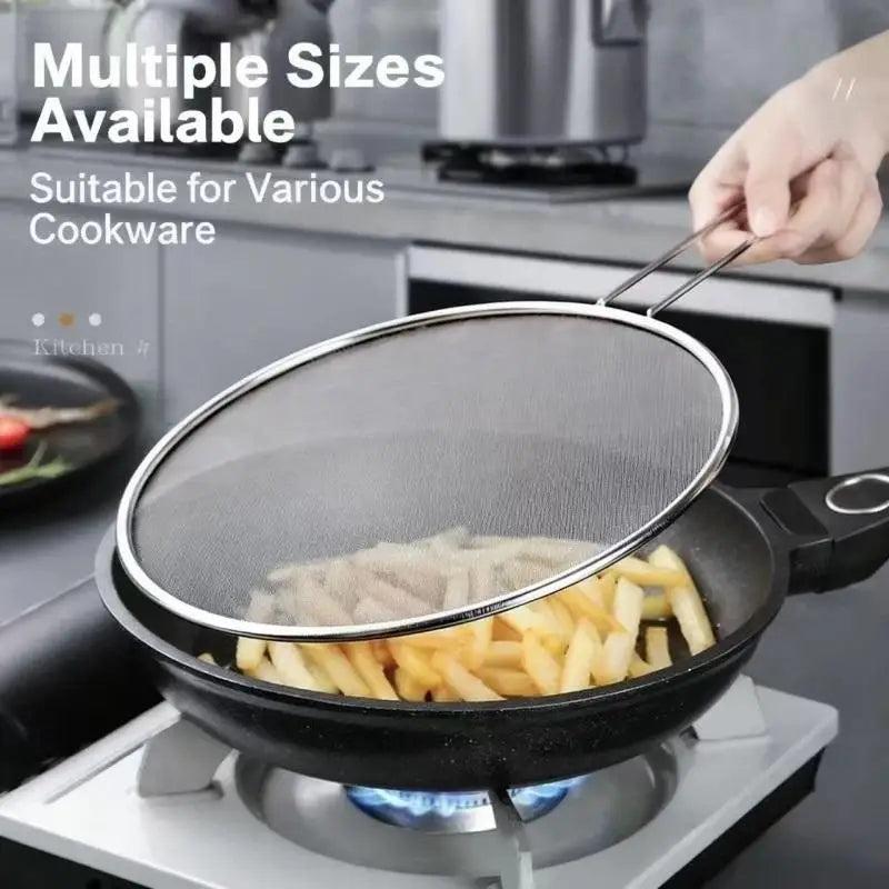 Stainless Steel Splatter Guard 13" Grease Shield for Frying Pan Splatter Guard Screen Nixie
