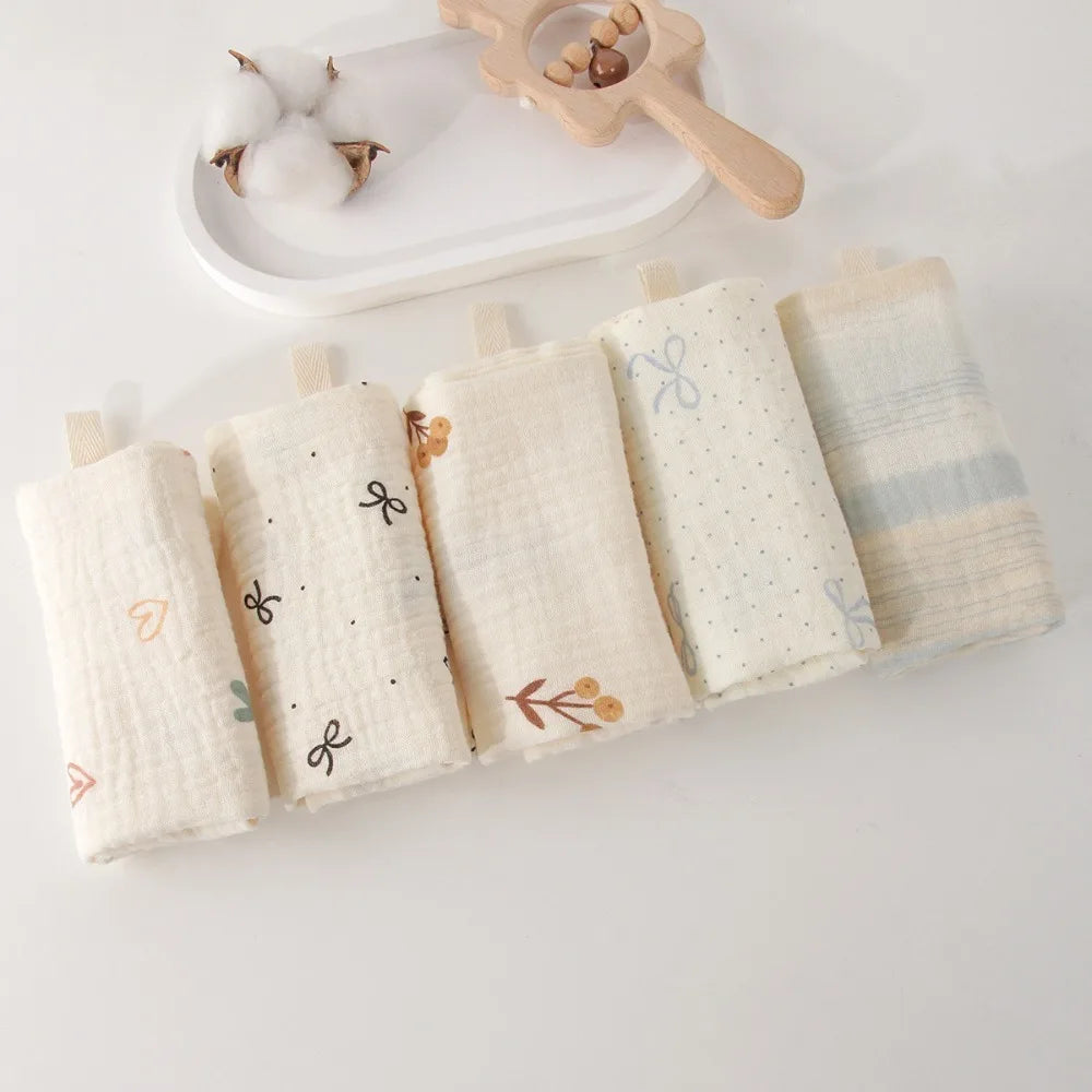 4-Layer Cotton Baby Washcloths – Soft Gauze Burp Cloths 3-5 Pack Baby Washcloths Nixie 22