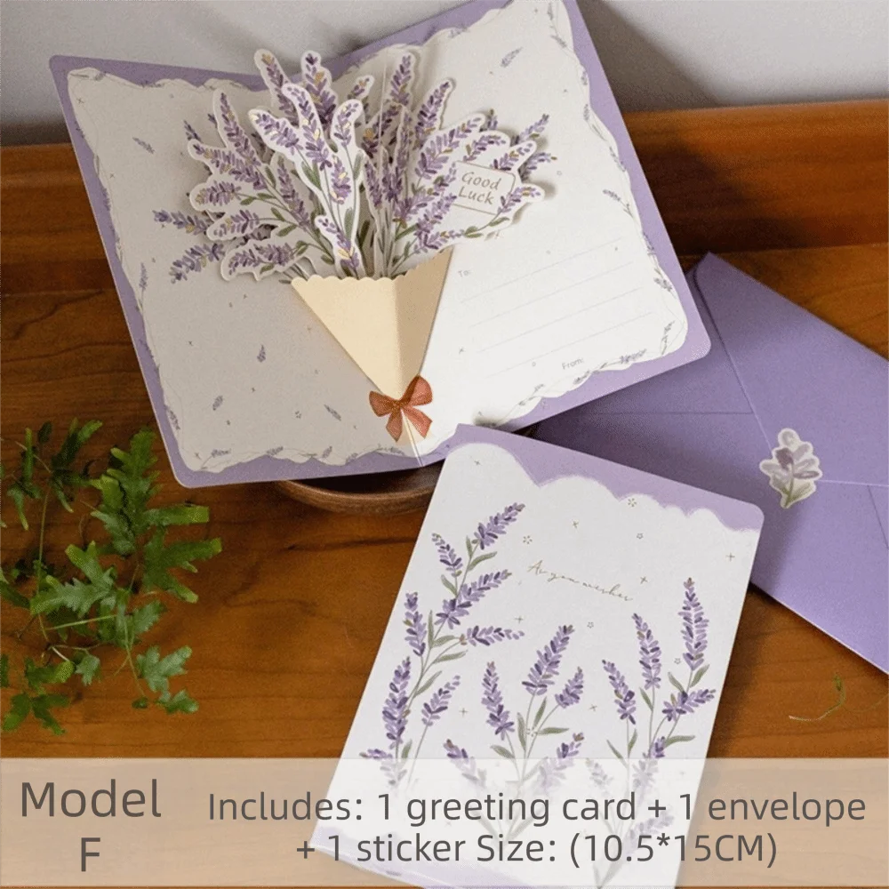 3D Pop-Up Flower Greeting Card – Handmade Valentine's Day Card 3D Greeting Card Nixie F