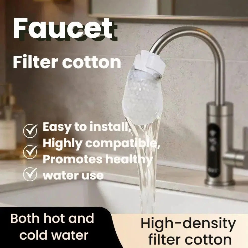 Universal Faucet Filter Cotton Anti-Splash Tap Water Filter Bags Faucet Filter Nixie