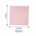 Pink Scalloped Disposable Tableware Set – Plates, Cups & Napkins Disposable Tableware Set Nixie Napkins 20pcs