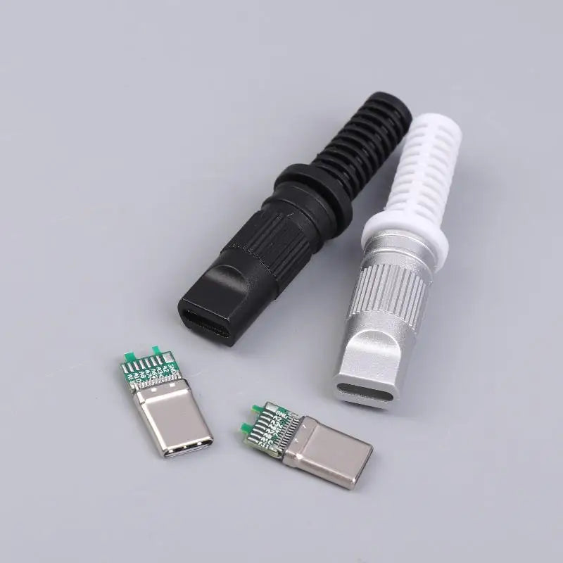 USB 3.1 24-Pin Type-C Male Solder Plug DIY Repair 2/5 Pack USB-C Solder Connector Nixie