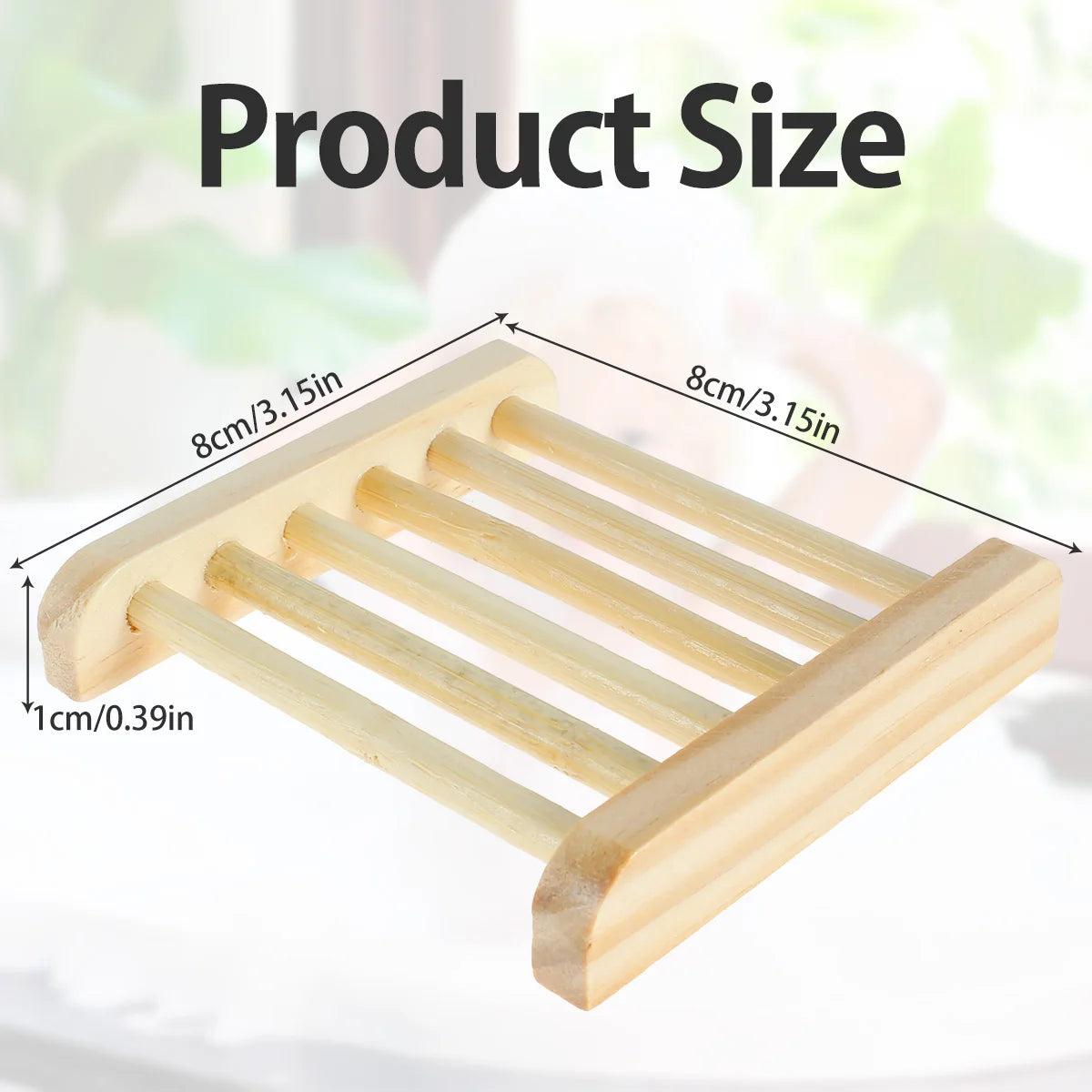 Natural Bamboo Soap Dish Set | Self-Draining Wooden Soap Holder Wooden Soap Dish Nixie