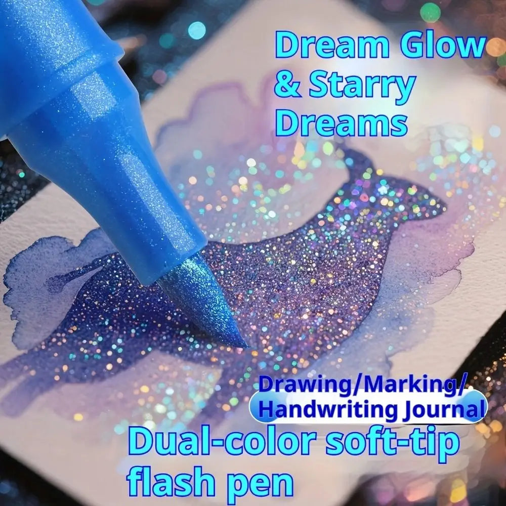 Double-Ended Glitter Pens 24–96 Colors Watercolor Marker Set