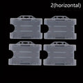 4pcs Double-Sided Hard Plastic ID Card Badge Holder Cases Badge Holder Case Nixie Horizontal-4p