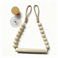 Rustic Punch-Free Toilet Paper Holder Hemp Rope Wood Toilet Paper Holder Nixie WHITE