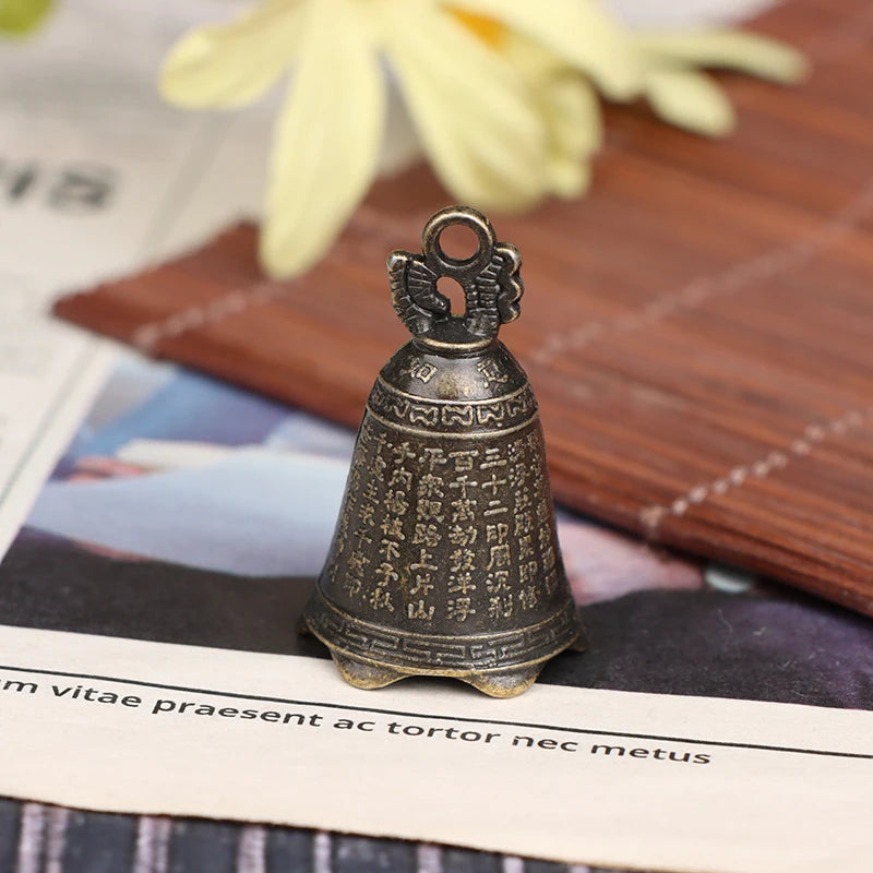 Chinese Guanyin Mini Bell – Bronze Feng Shui Antique Sculpture Decorative Sculpture Bell Nixie