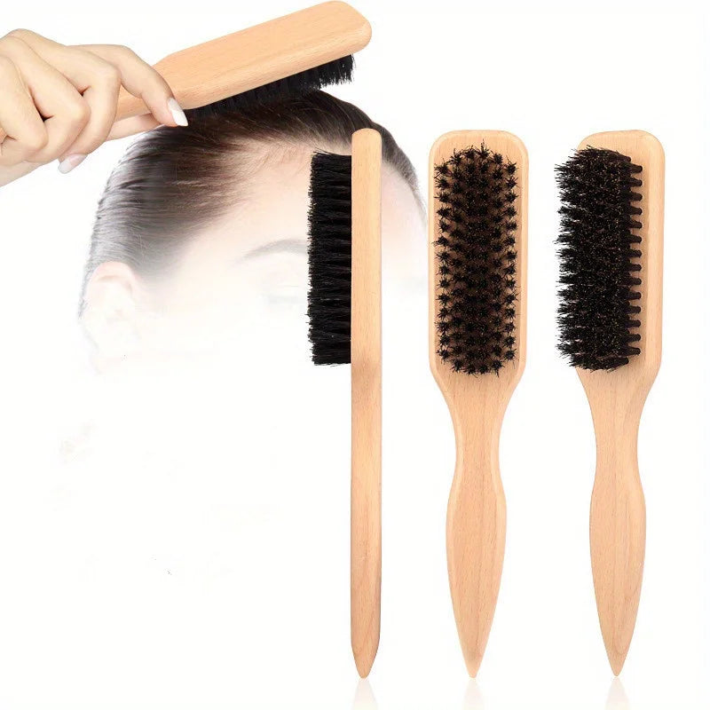 Boar Bristle Hair Brush – Sleek Ponytail, Bun & Edge Control Boar Bristle Hair Brush Nixie