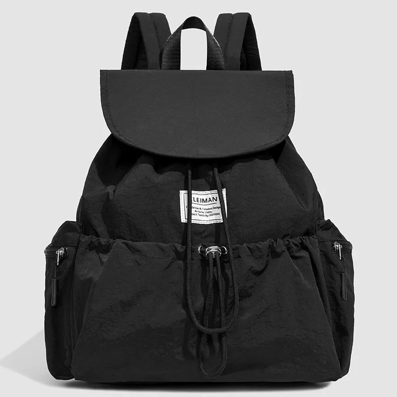 Women's Lightweight Drawstring Backpack – Water-Resistant