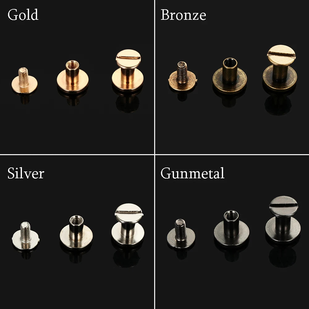 10Pcs Copper Screw Rivets 5/6.5/8mm – Leather Craft Bags Leather Craft Rivets Nixie