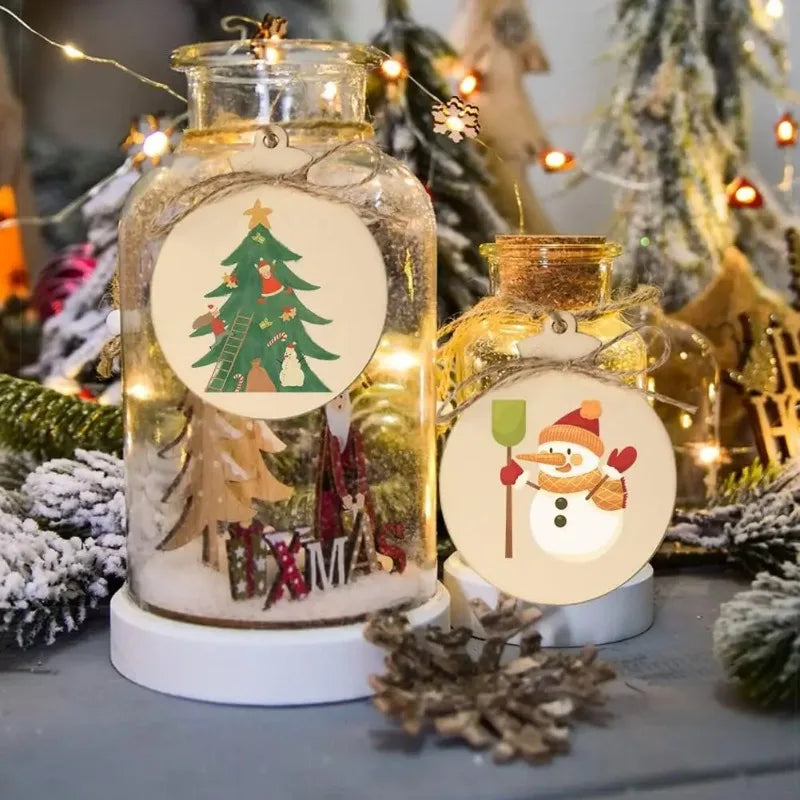DIY Blank Wooden Christmas Ball Ornaments – Round Wood Baubles DIY Wood Ornaments Nixie