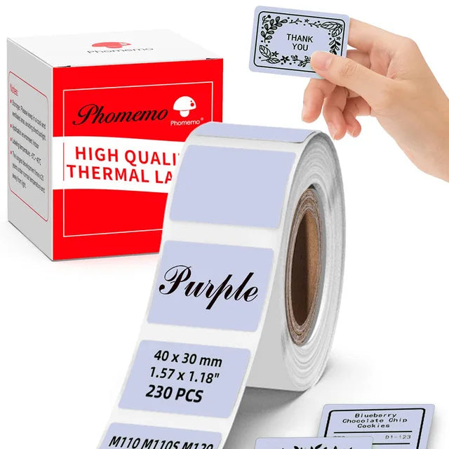 Phomemo M200 Color Labels 40x30mm – 3 Rolls, 690 Labels