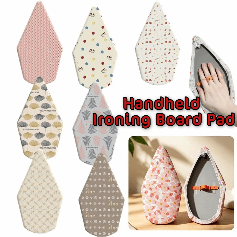 Handheld Ironing Board Heat-Resistant Pad with Finger Loop