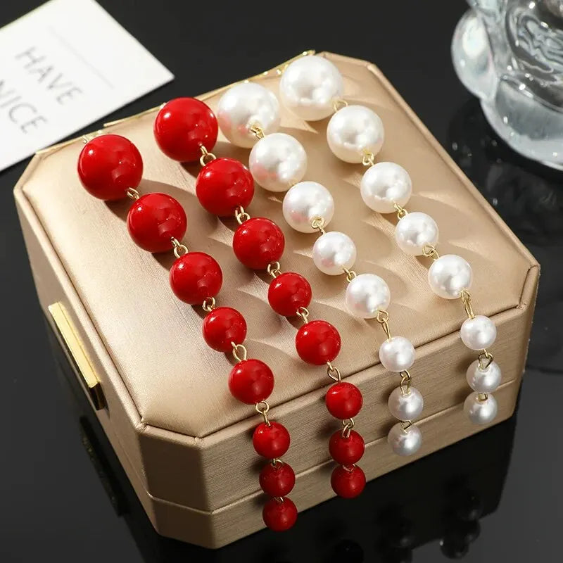 Bohemian Retro Pearl Stud Earrings for Women | Zinc Alloy Fashion Stud Earrings Nixie
