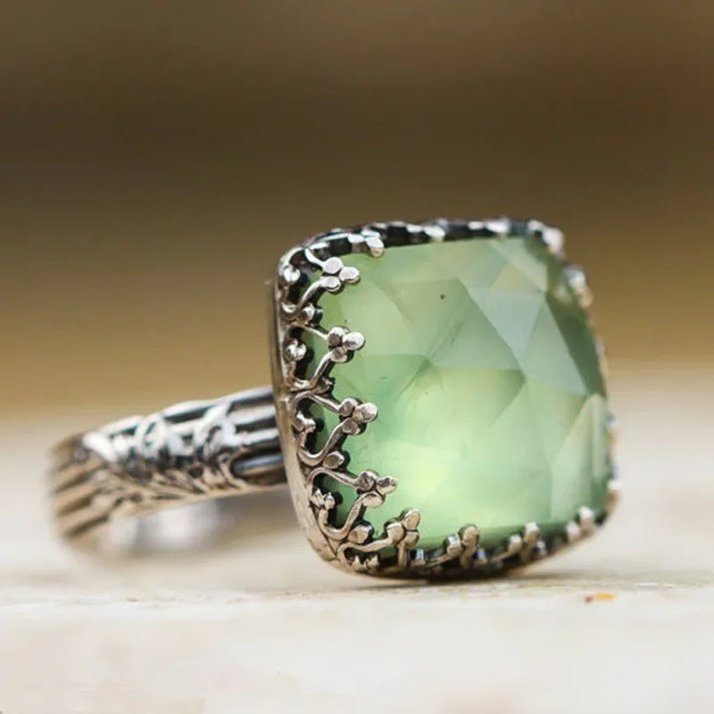 Women's Silver Zircon Peridot Moonstone Wedding Band Ring Sz 6-10 Fashion Band Ring Nixie WHITE 3