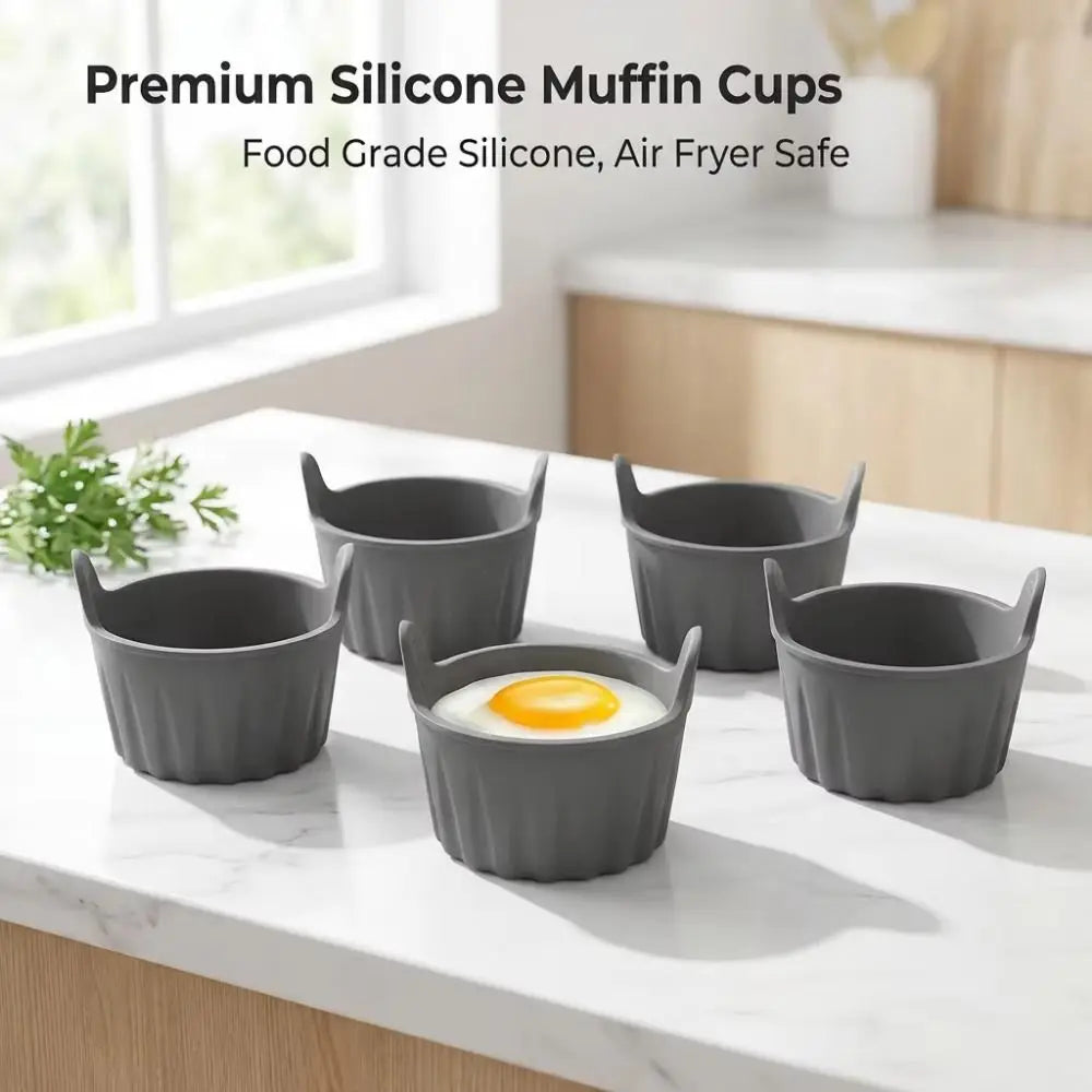 6-Piece Nonstick Silicone Cake Molds – Food Grade Baking Cup Set Silicone Baking Molds Nixie
