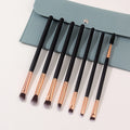 8-Piece Eye Makeup Brush Set with Pouch – Travel-Ready Kit Eye Makeup Brushes Nixie black