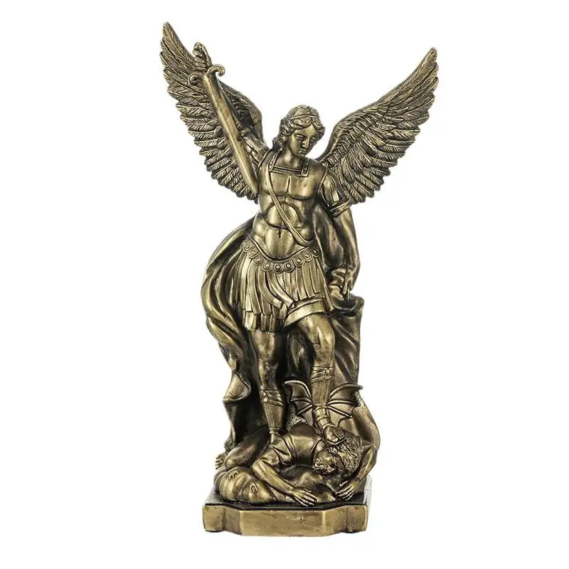 Resin St. Michael Archangel Statue – Catholic Altar Decor Gift Religious Figurine Nixie