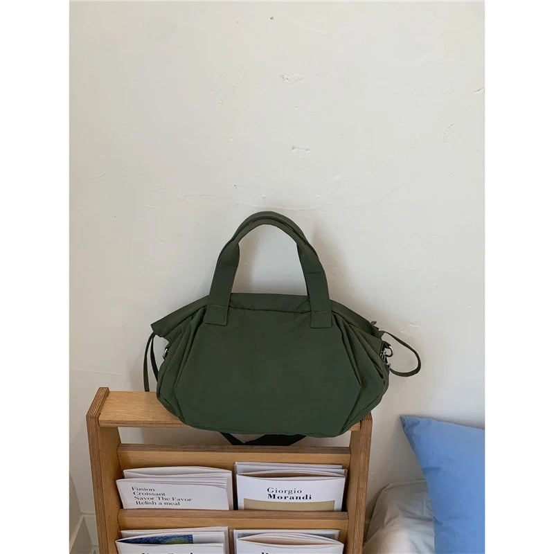 Japanese Minimalist Canvas Tote Bag – Large Crossbody Handbag Canvas Tote Bag Nixie