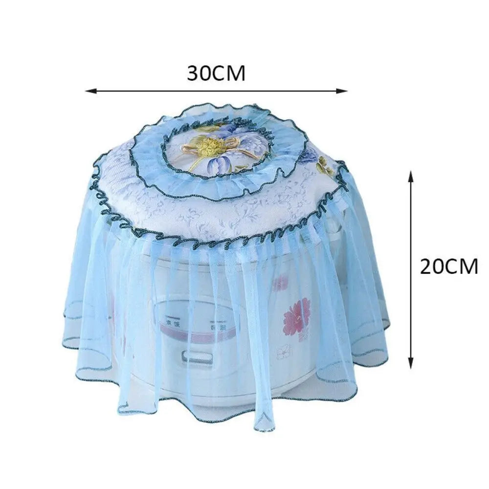 Lace Embroidery Kitchen Appliance Dust Cover – Floral Style