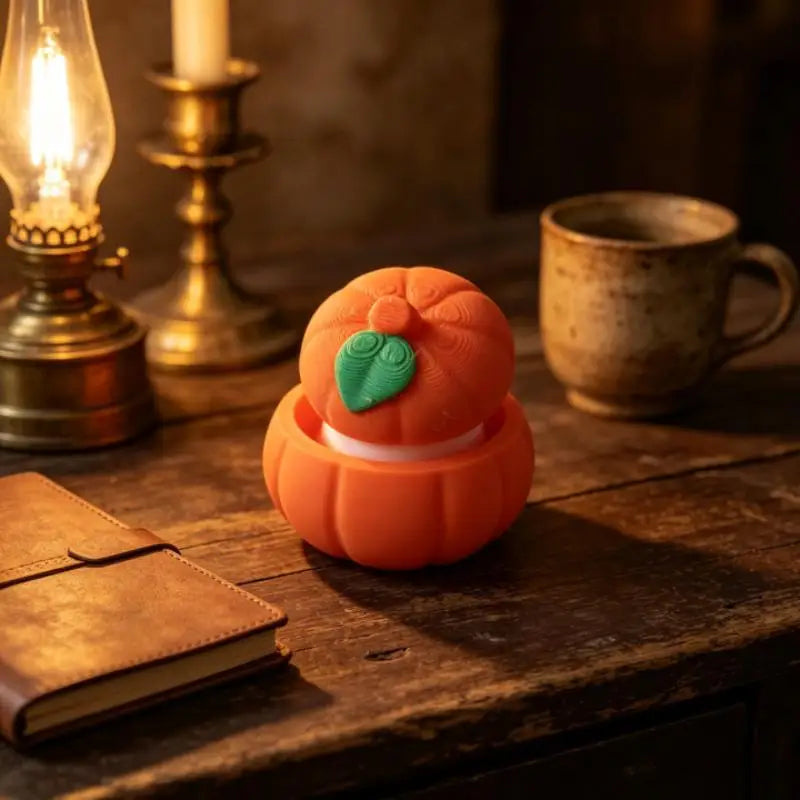 Halloween Pumpkin Ghost Figurine | 3D Printed Desktop Decor