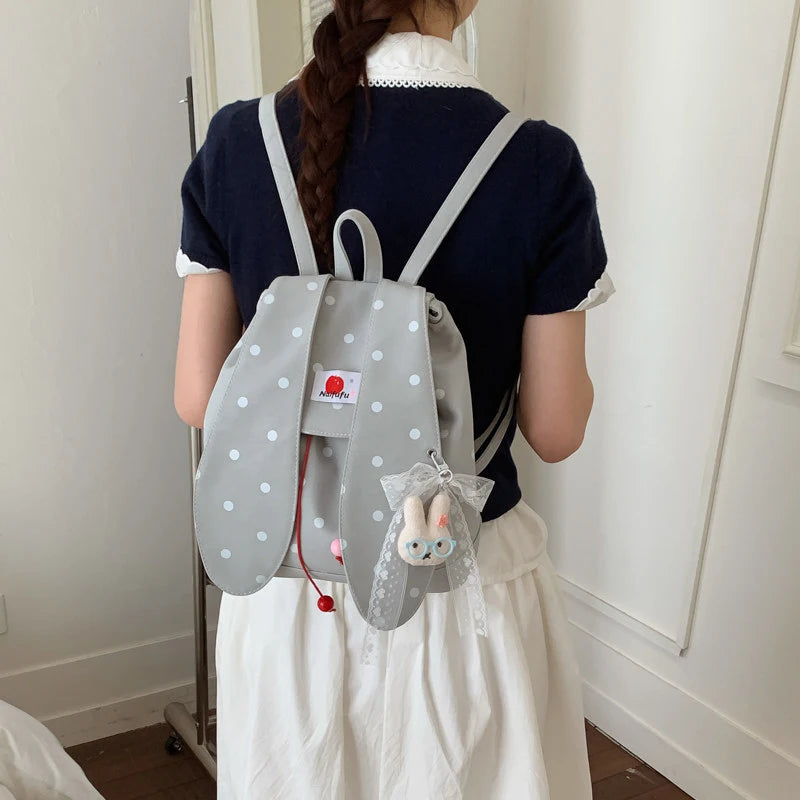 Cute Rabbit Ear Polka Dot Backpack – Women's Casual Bag Women's Backpack Nixie