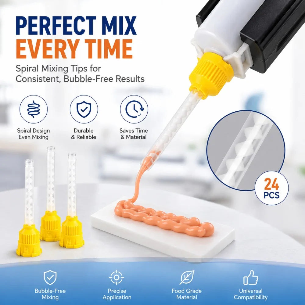 Static Mixer Tips – Disposable Nozzles for Dual Barrel Adhesive Cartridges Adhesive Mixer Nozzle Nixie