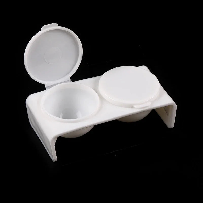Crystal Liquid Bowl 2-Hole Nail Art Cup with Cap | Nail Tools Nail Art Tool Nixie