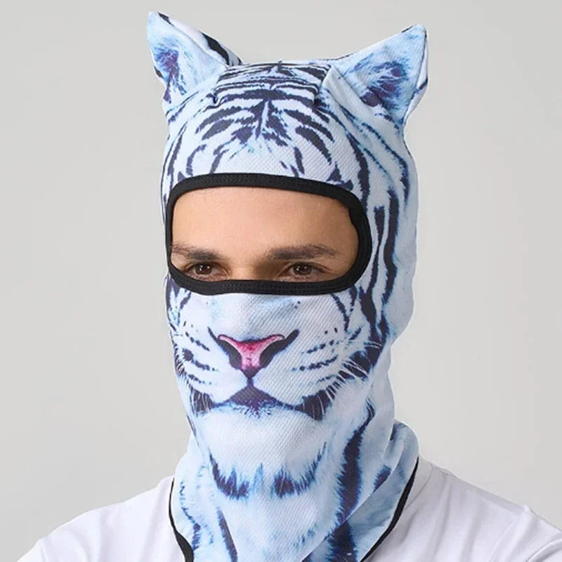 3D Cat Animal Face Balaclava – Ski Full Face Hood Unisex Animal Face Balaclava Nixie