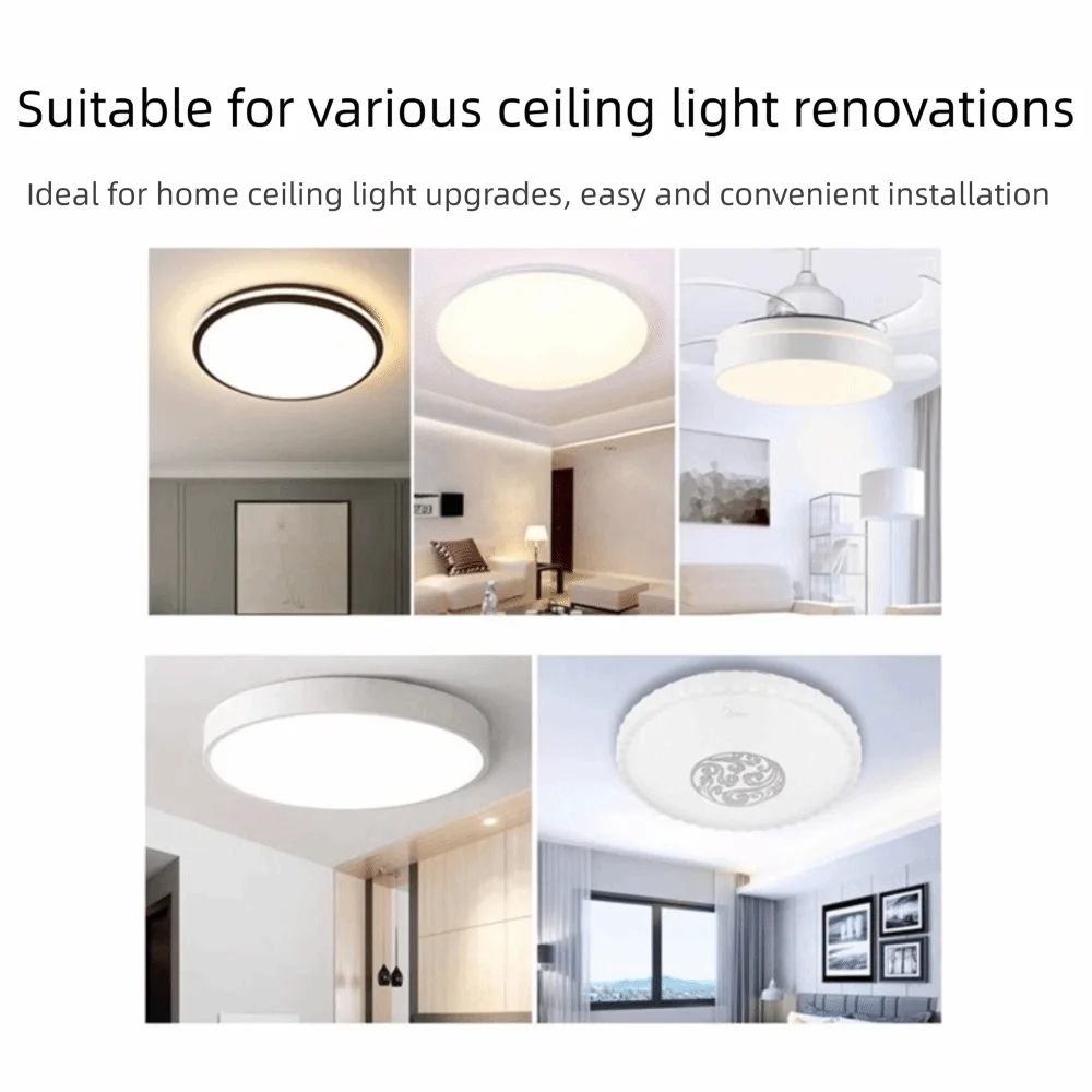 Round LED Panel Light 20W–100W Dimmable Flush Mount Ceiling