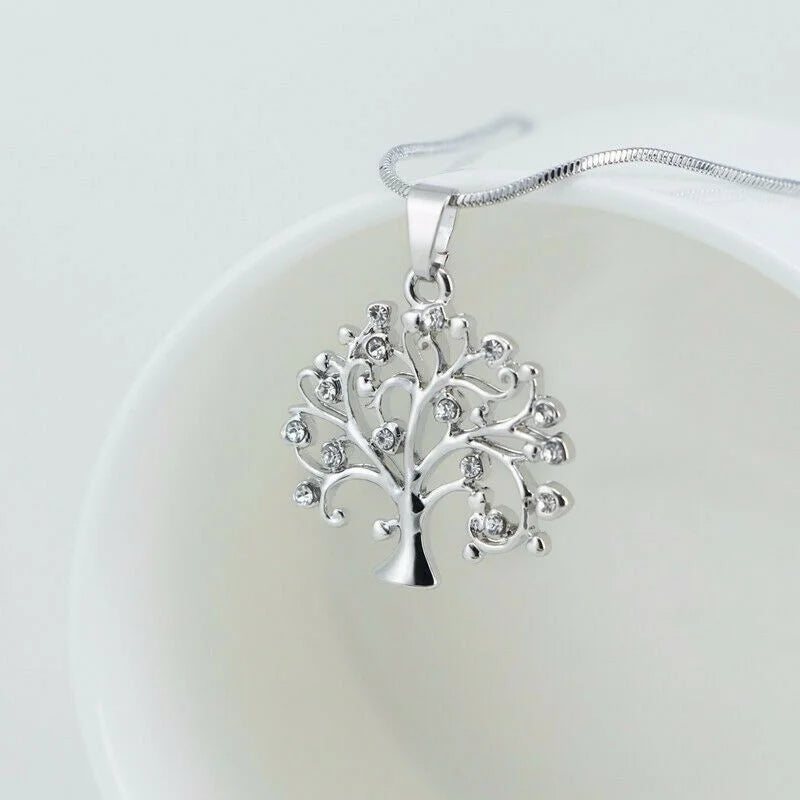 Tree of Life Pendant Necklace – Turquoise Crystal & Copper Alloy Pendant Necklace Nixie
