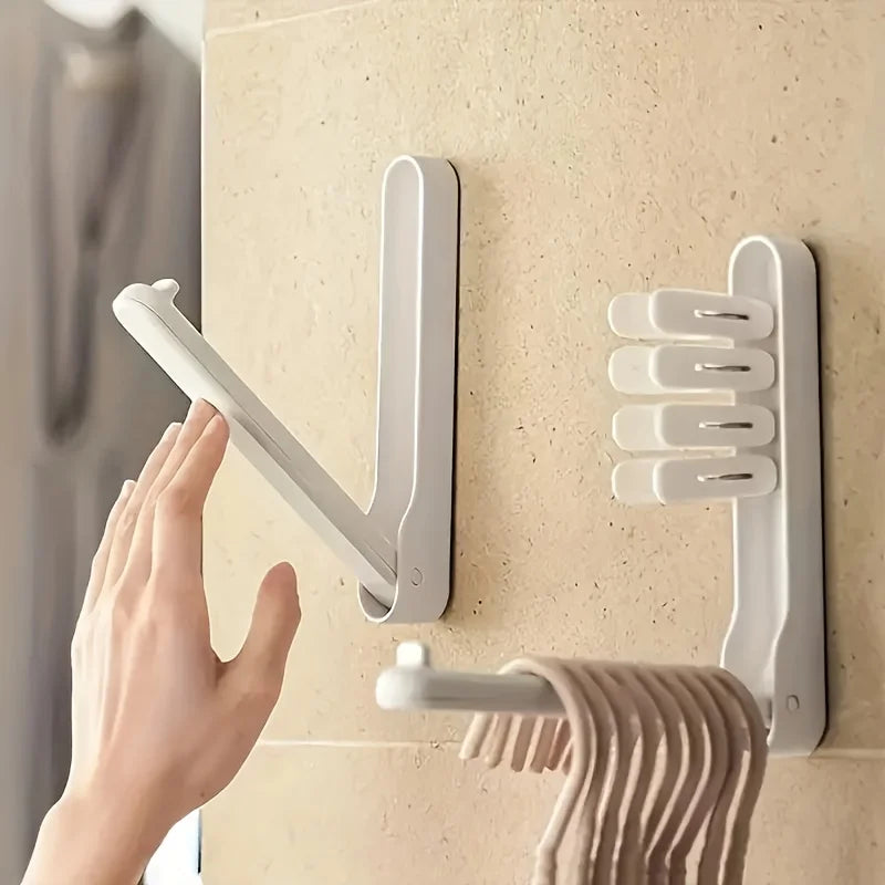 Foldable Clothes Hanger Organizer with Hooks | Space-Saving Rack Hanger Organizer Rack Nixie