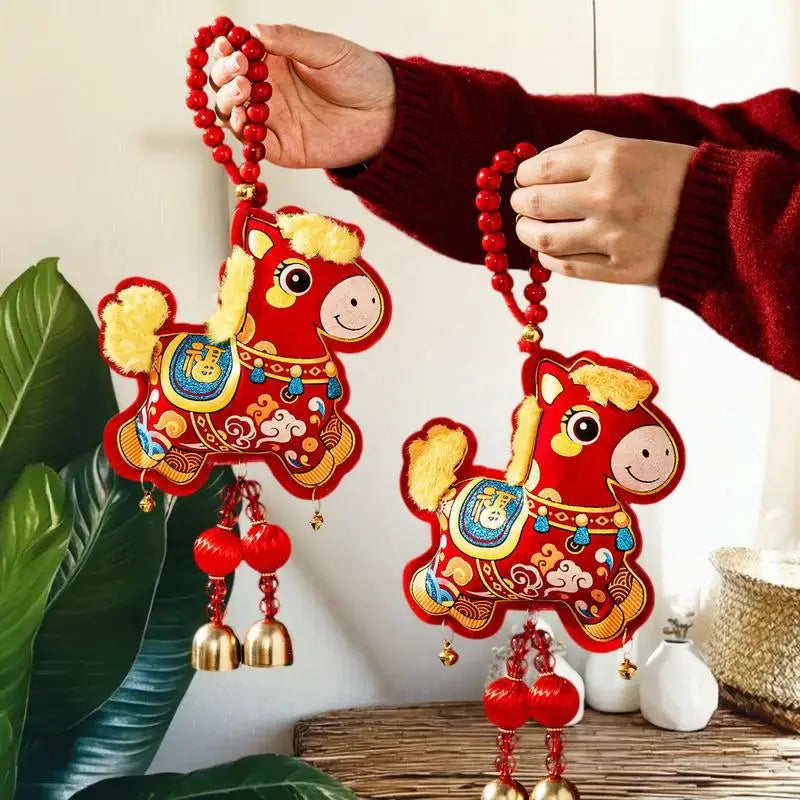 2026 Chinese New Year Horse Year Lion Dance Hanging Ornament Holiday Hanging Ornament Nixie