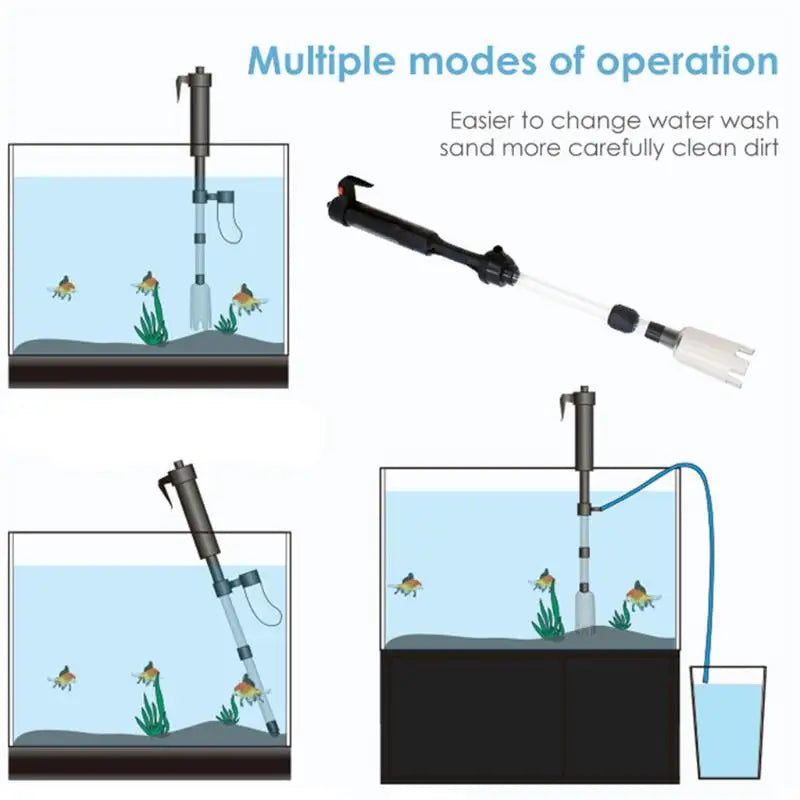 220V Electric Aquarium Siphon – Gravel Vacuum & Water Changer Aquarium Gravel Vacuum Nixie