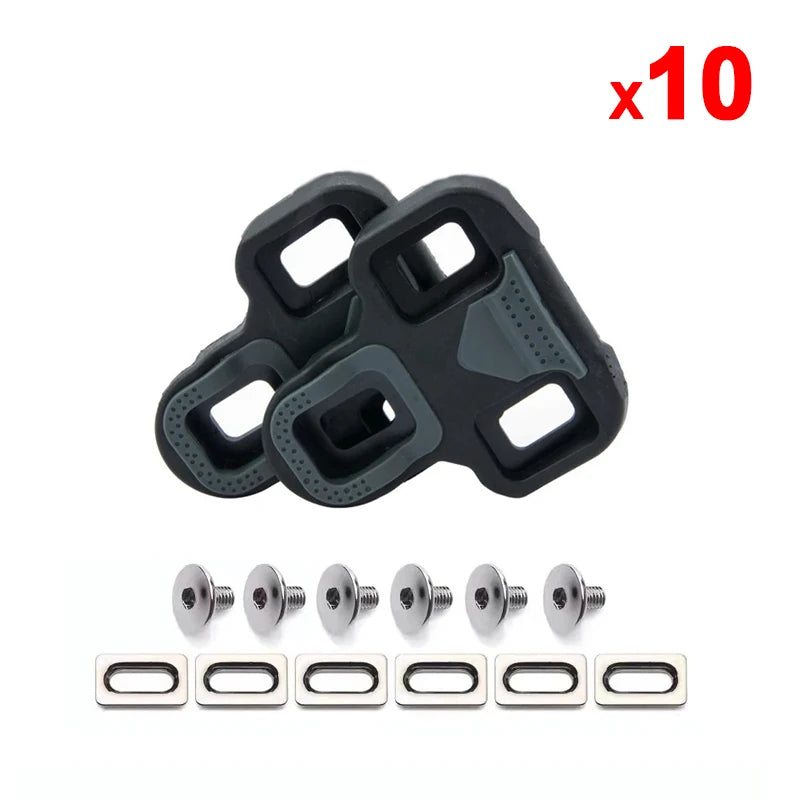 Road Cycling Cleats 4.5° Float Self-Locking LOOK KEO Compatible Cycling Pedal Cleats Nixie 10 Set
