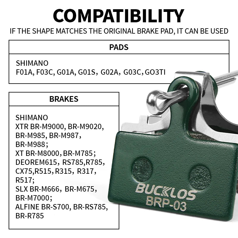 BUCKLOS Ceramic Disc Brake Pads – MTB & Road Hydraulic Brakes Disc Brake Pads Nixie