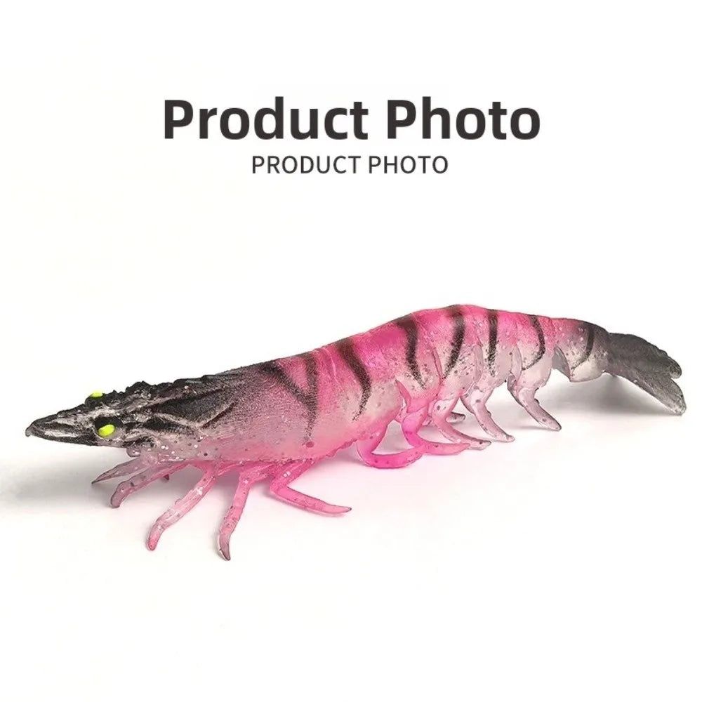 9.5cm Soft Shrimp Fishing Lure – Hookless Multi-Joint Prawn Bait