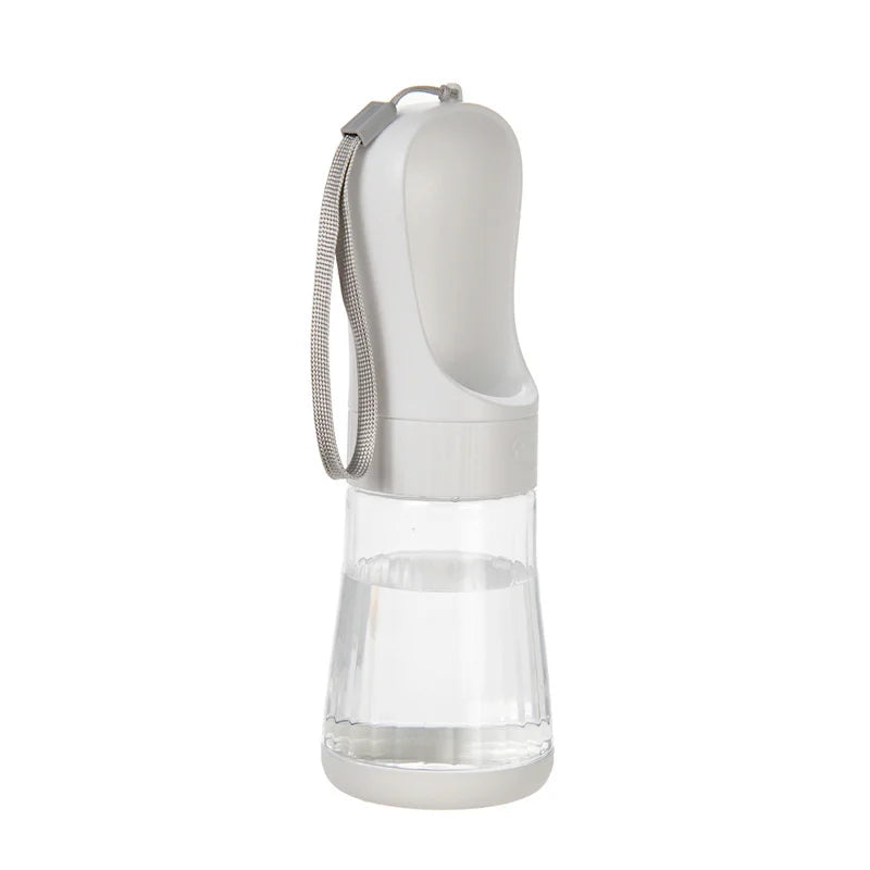 2-in-1 Portable Dog Water Bottle & Food Container Travel Pet Travel Bottle Nixie White 330ML Water