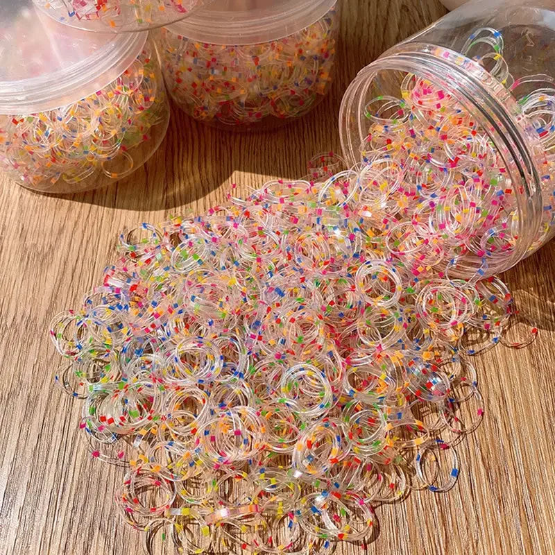 800 Pcs Girls Colorful Elastic Hair Bands – Gentle Kids Scrunchies Elastic Hair Bands Nixie