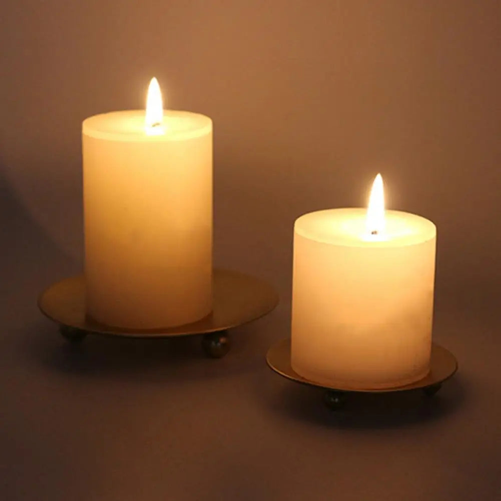 Iron Pillar Candle Holder Plate Stand – Wedding & Home Decor Candle Holder Stand Nixie