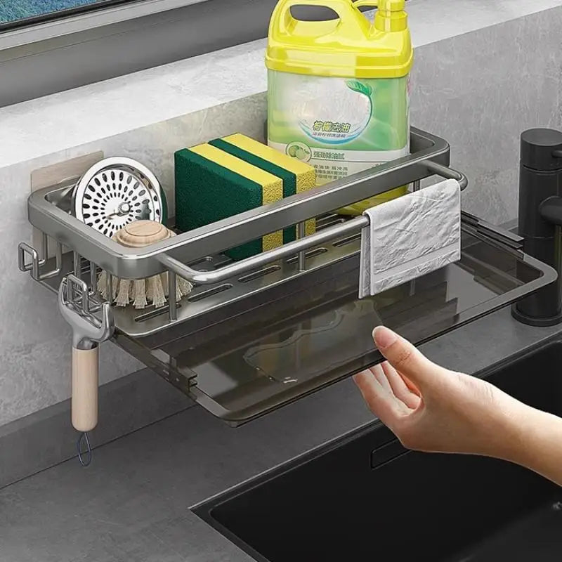 Wall-Mounted Aluminum Kitchen Rack | Rust-Resistant Storage