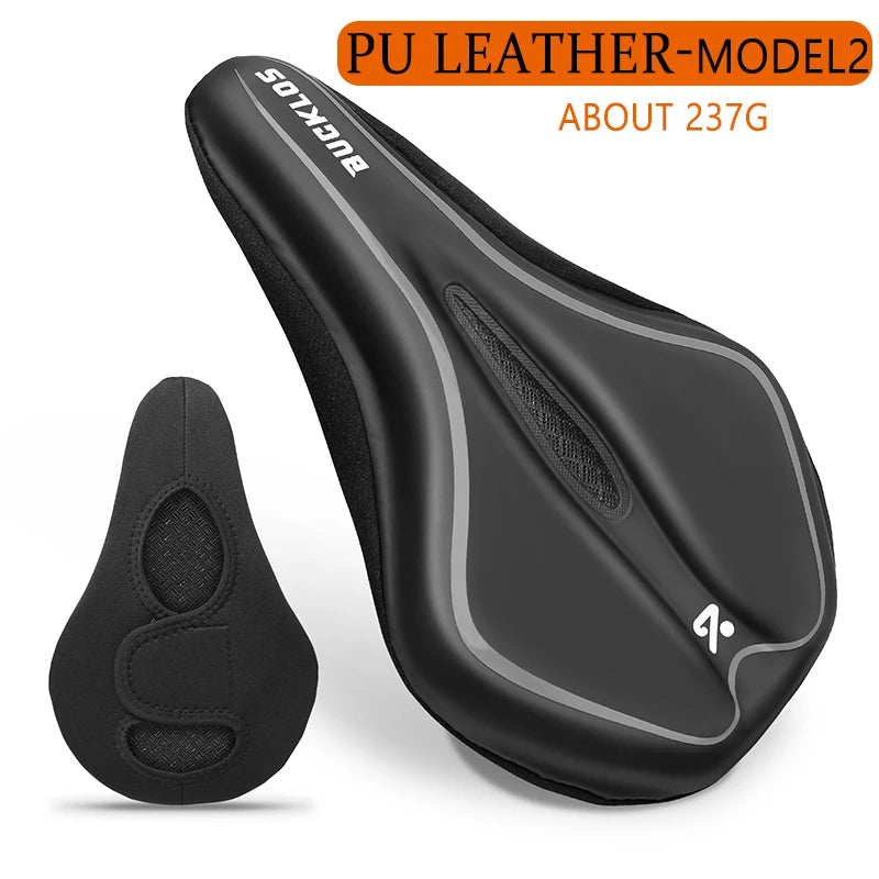BUCKLOS Bike Seat Cover – PU Leather Silicone Saddle Cushion