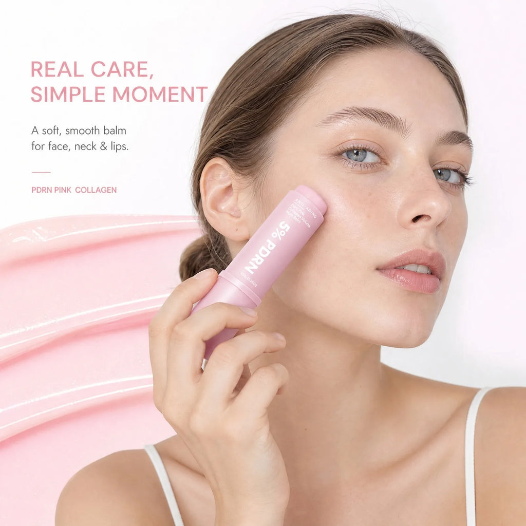 PDRN Pink Collagen Multi Balm – Face, Lip & Neck Moisturizer Collagen Balm Stick Nixie