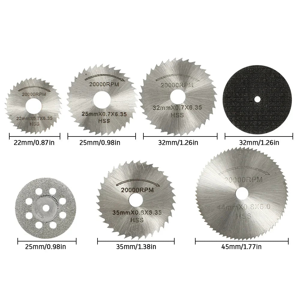 Mini Circular Saw Blade Set – Diamond Cutting & Grinding Discs Rotary Tool Blade Set Nixie